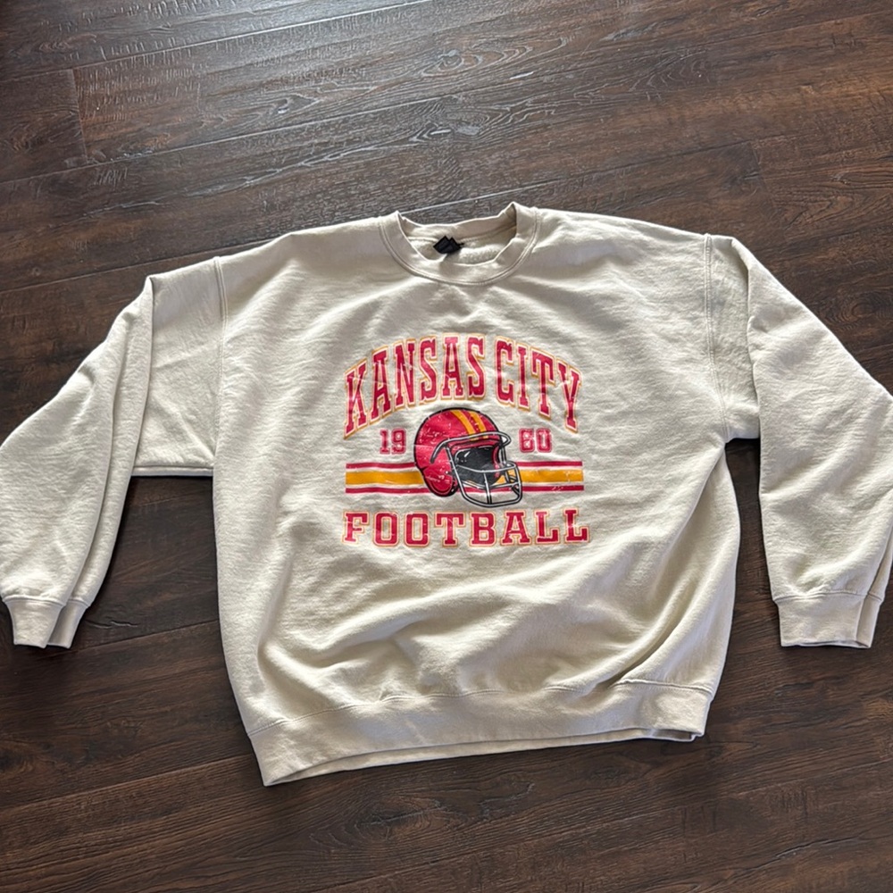 Kansas City Football Cream Sweater